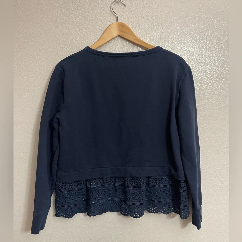 J. Crew Eyelet-hem sweatshirt